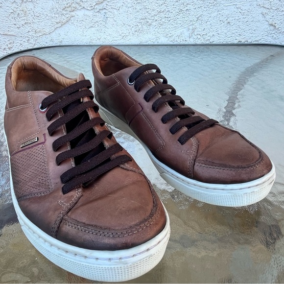 Pegada Townsend Leather Brown Lace Up Casual Walking Sneakers Shoes - Picture 2 of 16